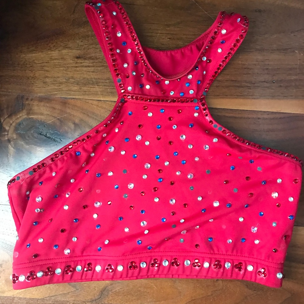 Red dance bra top